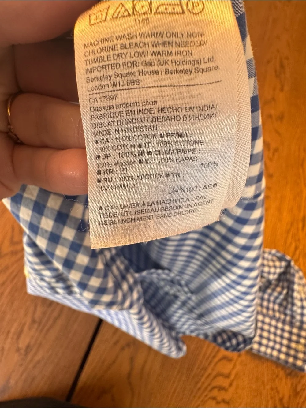 Banana Republic Shirt Mens M Blue Cotton Gingham Grant Preppy Business Casual